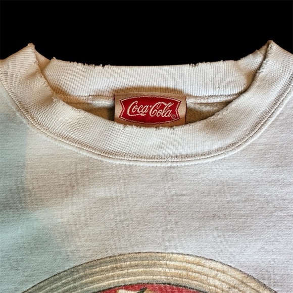 Vintage Coca-Cola Sweatshirt Retro Diner Girl Graphic Pullover Size Large - Picture 5 of 11